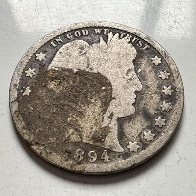 🌹外币初藏🌹🐯2025年第144场  每周二四六晚8️⃣点 接代拍 - 美国1894年25美分银币