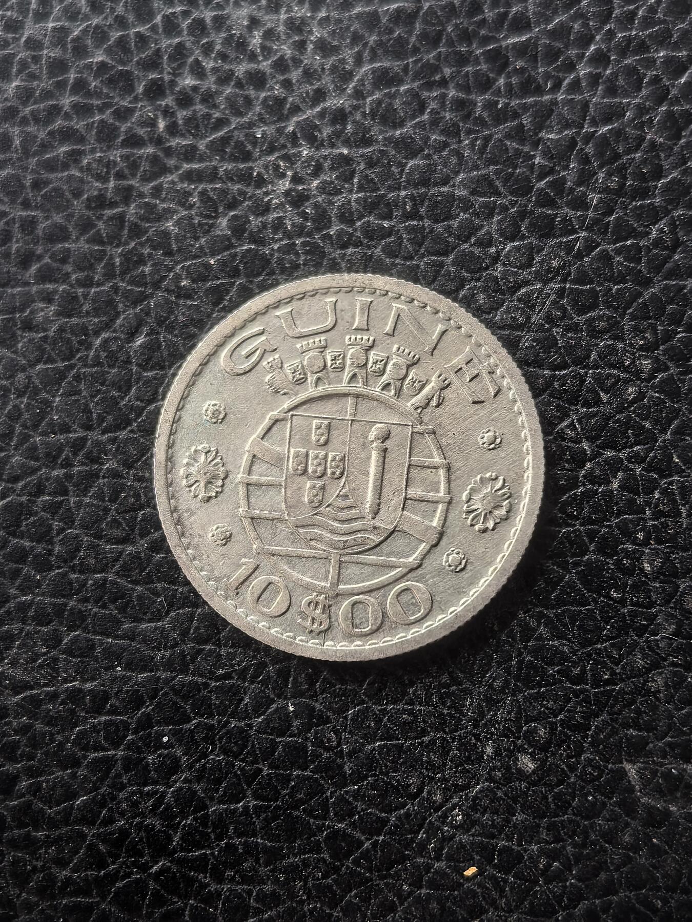 道一币馆币章第一百六十一场 葡属几内亚1952年10皮阿斯特银币