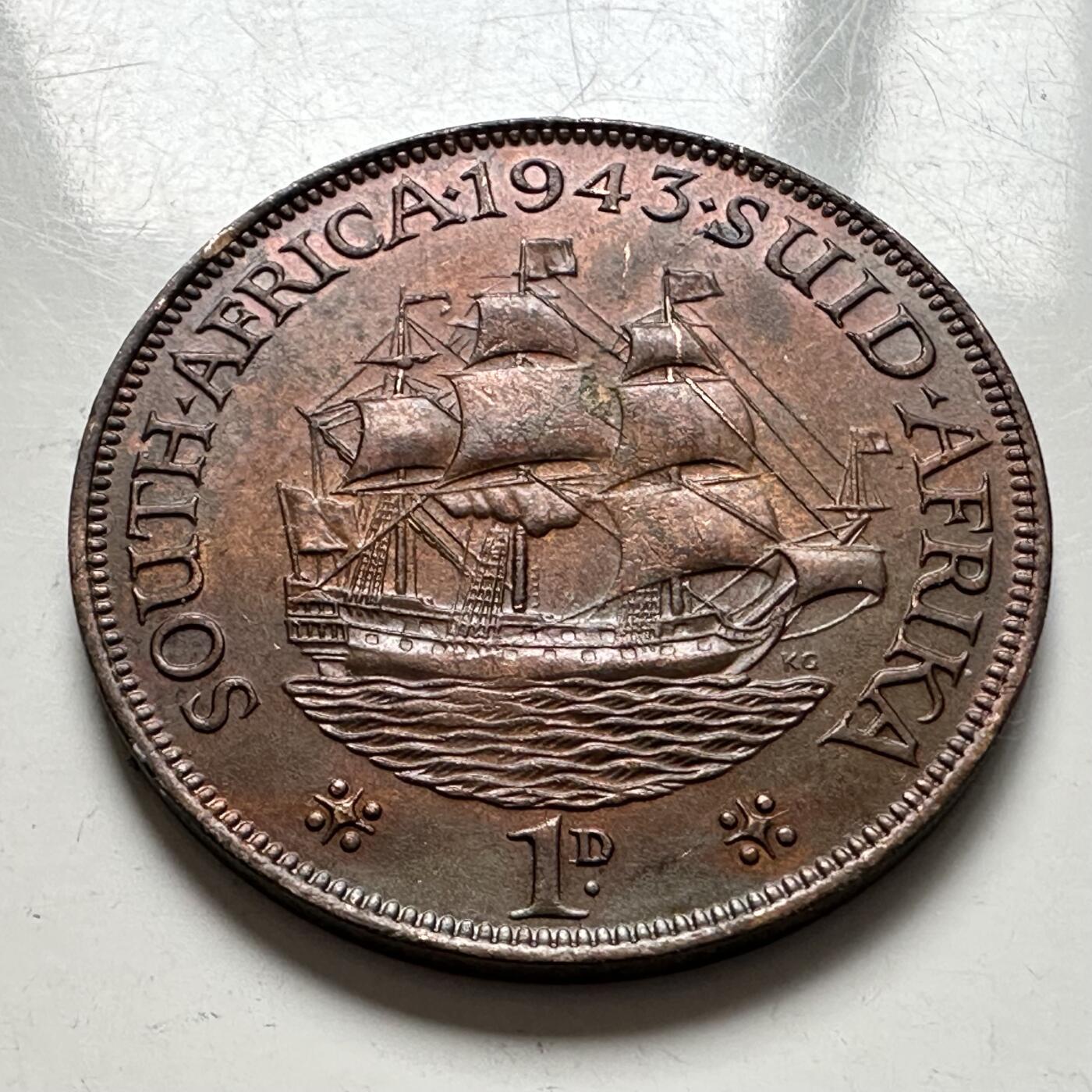 🌹外币初藏🌹🐯2025年第144场  每周二四六晚8️⃣点 接代拍 南非1943年一便士