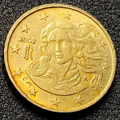 泉币菌-第152场-精品福利场 - 欧元 意大利2002年10欧分铜币 女神维纳斯 19.75MM