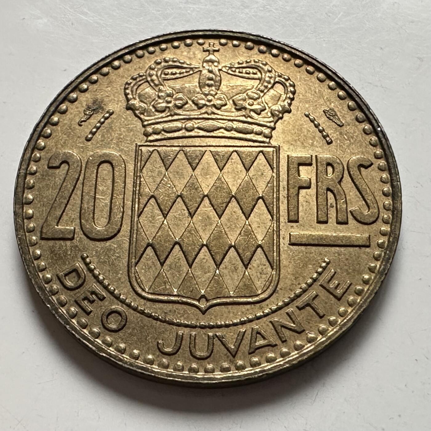 🌹外币初藏🌹🐯2025年第144场  每周二四六晚8️⃣点 接代拍 摩纳哥1950年20法郎