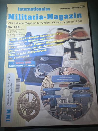 盛世勋华——号角文化勋章邮票专场拍卖第295期 - 德国出版 Militaria-Magazin杂志 2008年9/10月刊总第135期 58页