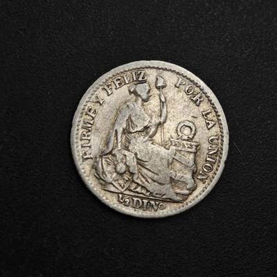 【淘币小摊】实时拍第八百三十六拍   银币套币场   满百包邮可预留二周 每周一统一发货   - 秘鲁1905年5分银币