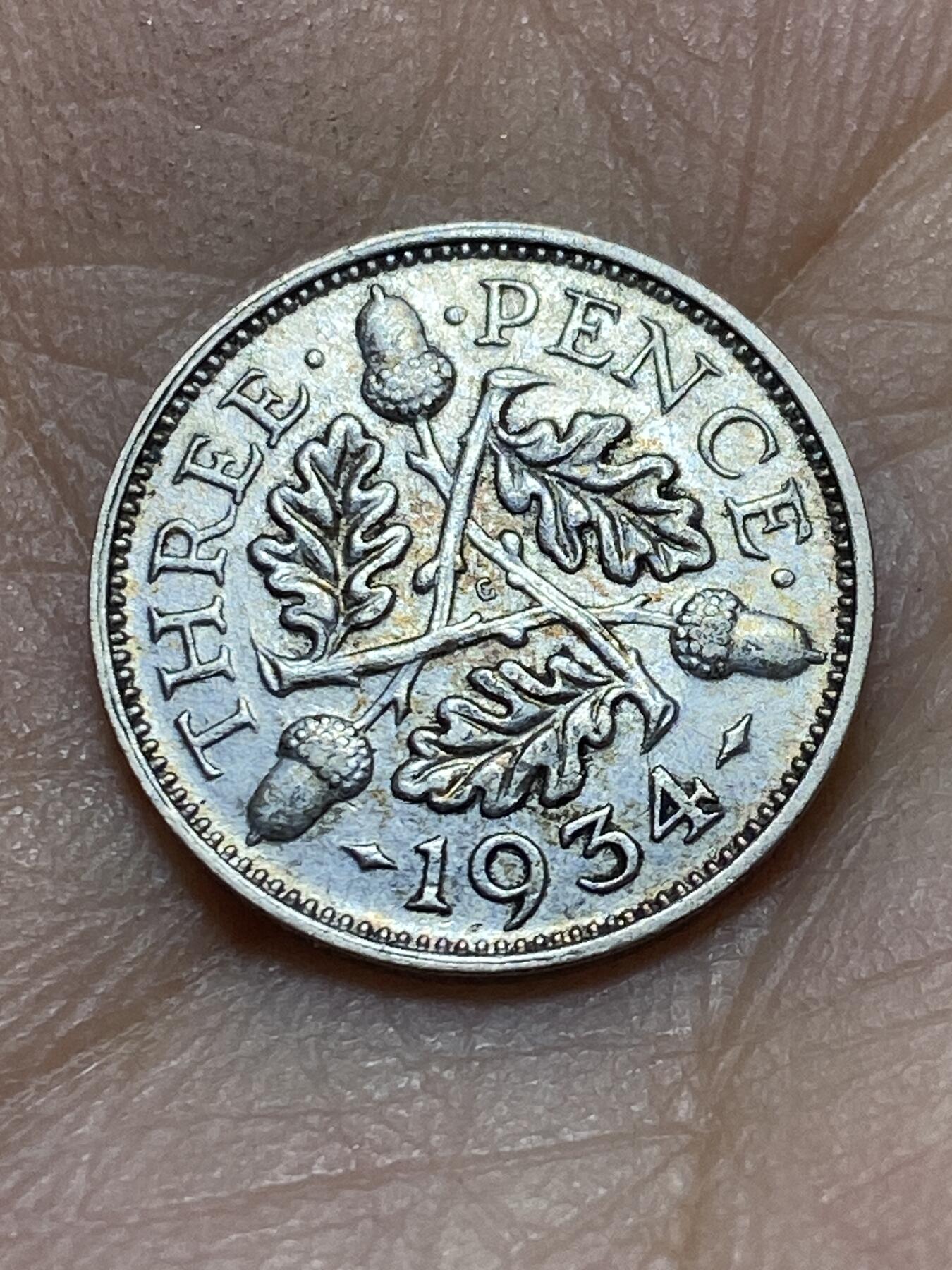 2025年第一百四十五场(总第一百七十一场）高品质英国一线回流散币年末特拍场第二场(免佣金) 英国🇬🇧1934年3便士银币(乔治五世第四版，500银)