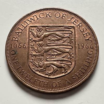 🌹外币初藏🌹🐯2025年第144场  每周二四六晚8️⃣点 接代拍 - 泽西岛1966年1/12先令