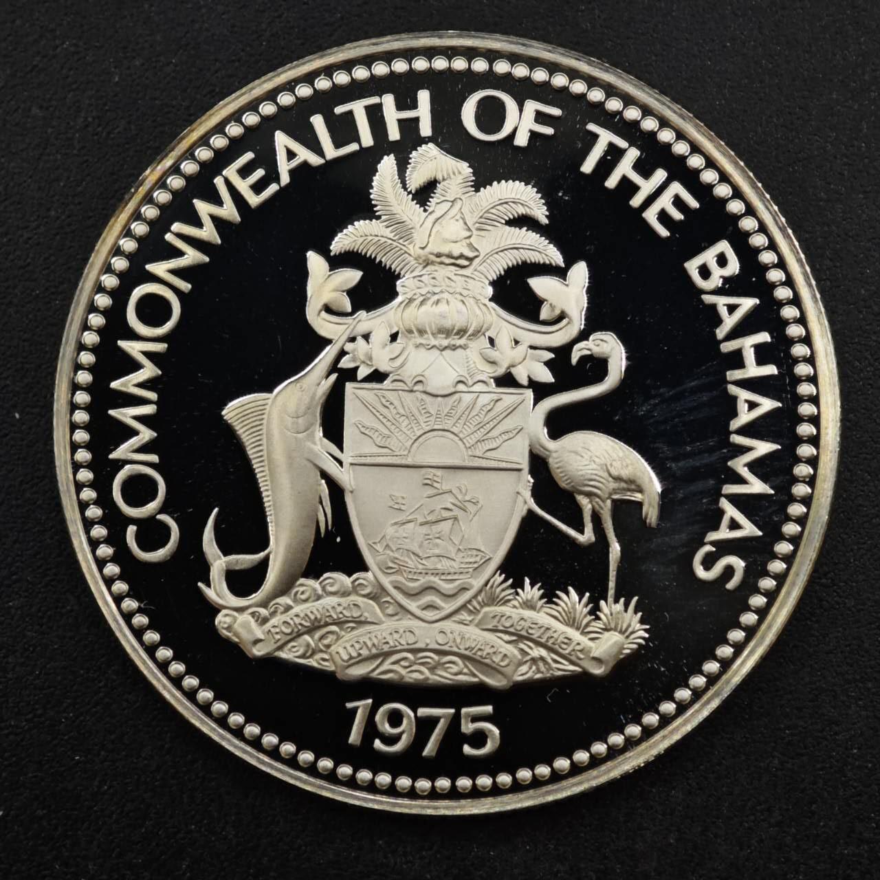 【淘币小摊】实时拍第八百三十六拍   银币套币场   满百包邮可预留二周 每周一统一发货   巴哈马1975年1元海螺精制银币 重18.14克800银 纯银价221