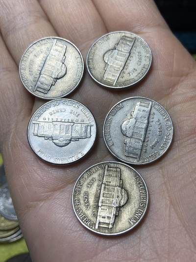 2025年第一百四十二场(总第一百六十八场）高品质英国一线回流散币年末特拍场第二场(免佣金) 美国🇺🇸5分5枚：1938年40年41年97年