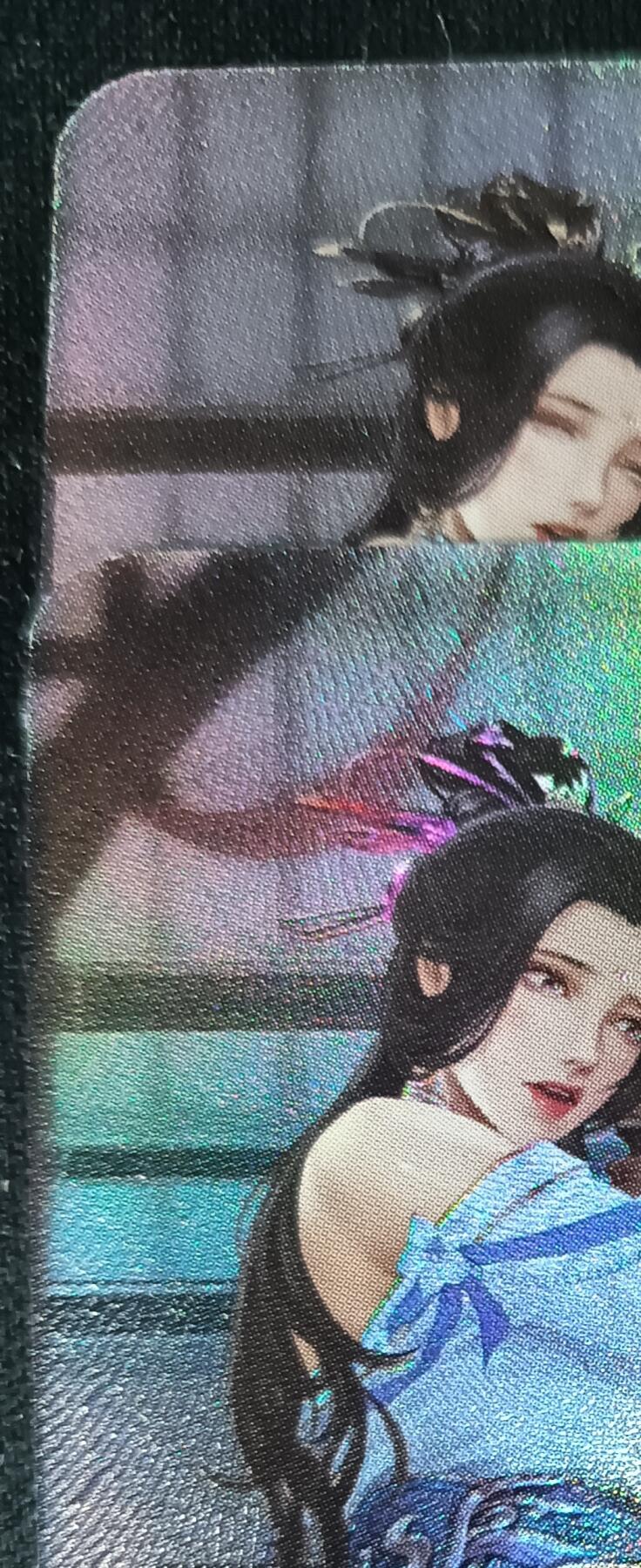 花开卡拍第53期（12月28号周日截拍，品控勿拍!!!拍品不寄存，运费5元，自制卡难免瑕疵，可能存在轻微撞角爆边等出厂瑕疵，品控介意勿拍！） 嘎嘎鸭艺术对卡 贤妃02 彩闪2张