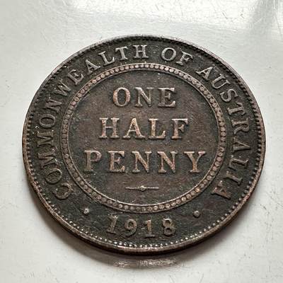 🌹外币初藏🌹🐯2025年第144场  每周二四六晚8️⃣点 接代拍 - 澳大利亚1918年半便士