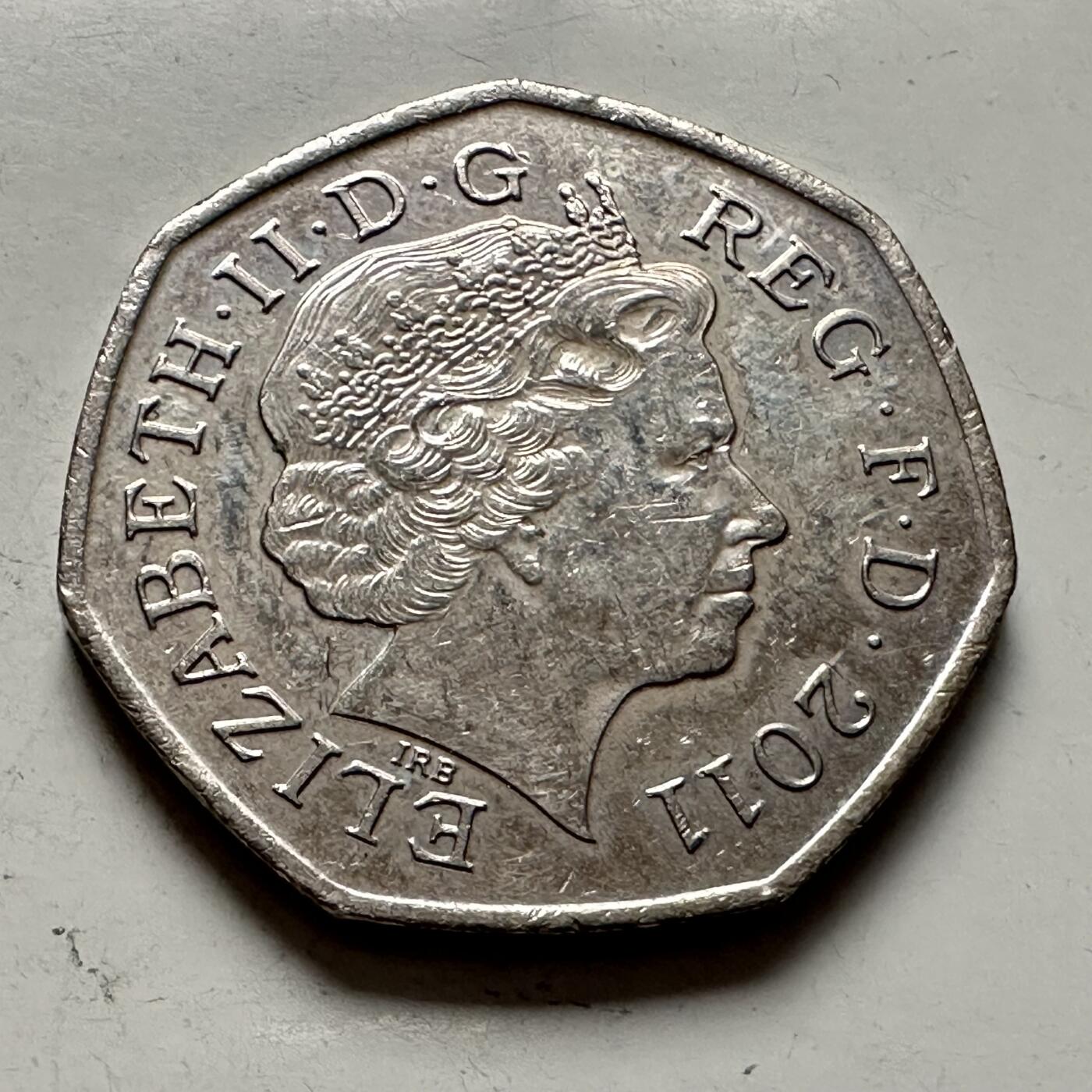 🌹外币初藏🌹🐯2025年第144场  每周二四六晚8️⃣点 接代拍 英国2011年50便士 纪念币