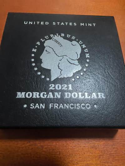 长老汇蛇年精选第八十六场拍卖 - 2021美国造币厂官方复刻摩根1美元银币，盒证全