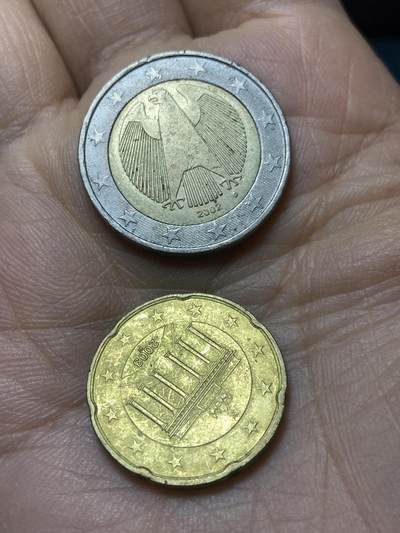 2025年第一百四十二场(总第一百六十八场）高品质英国一线回流散币年末特拍场第二场(免佣金) 德国🇩🇪2003年50欧分，2002年2欧元