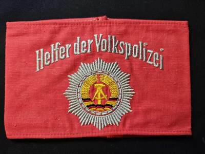 罗岚⭐爱藏⭐甄选专拍第二场-分享拍场赚佣（实体店在建中···） - 民主德国驻营人民警察助理袖章 五十年代棉布刺绣材质少见