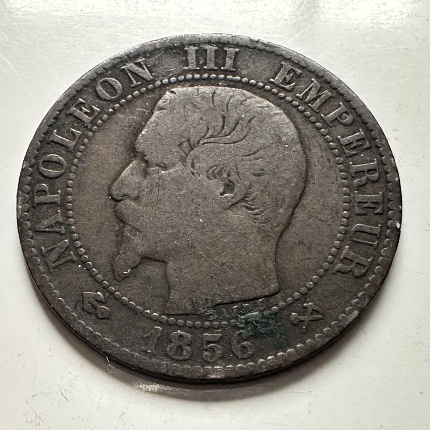 🌹外币初藏🌹🐯2025年第144场  每周二四六晚8️⃣点 接代拍 法国1856年五分