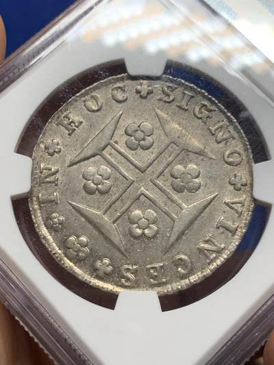NGC MS64 葡萄牙 1816年 400R 若昂六世十字银币 本土最大面值 原味包浆 高分在这种大面值主币种出现非常难得