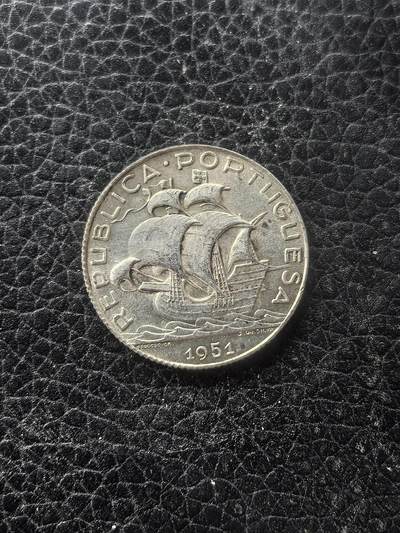 道一币馆币章第一百六十一场 - 葡萄牙1951年帆船2.5埃斯库多银币