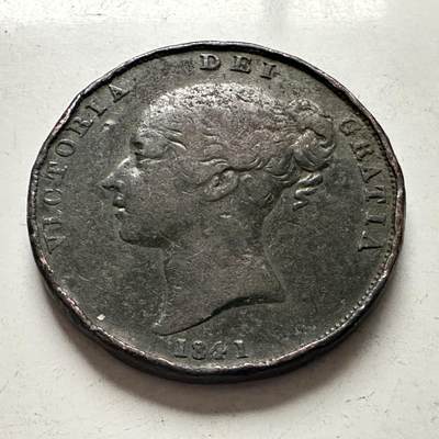 🌹外币初藏🌹🐯2025年第144场  每周二四六晚8️⃣点 接代拍 - 英国1841年一便士 大铜币