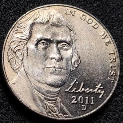 泉币菌-第152场-精品福利场 - 美国 杰斐逊总统 蒙蒂塞洛庄园 5分銅镍硬币 2011年 21mm