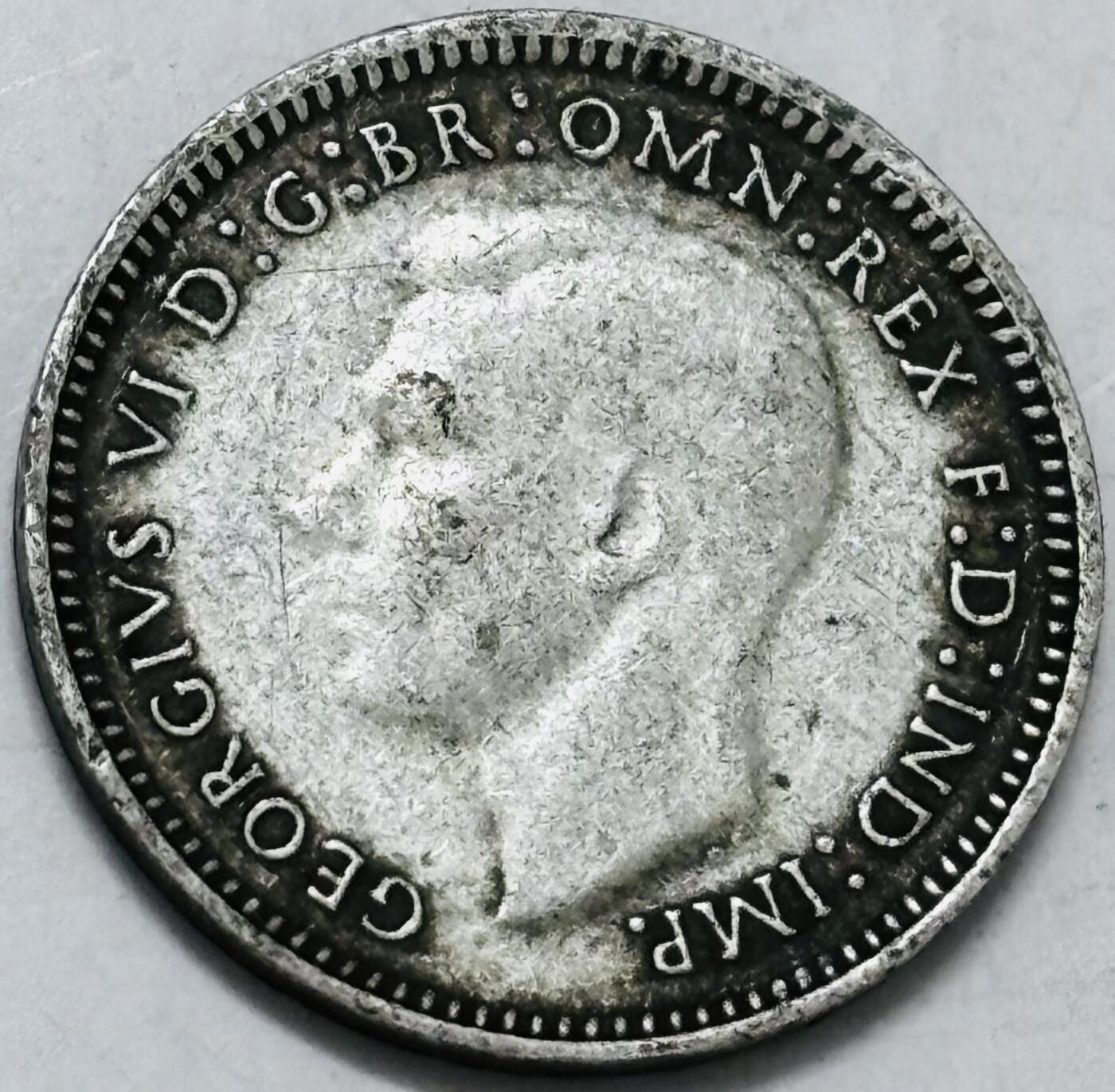 文馨钱币收藏第 286 场，圣诞节专场【 长期接收代拍品低至 0 佣金】 1939 年英属澳大利亚乔治六世 3 便士银币，925 高银