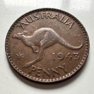 🌹外币初藏🌹🐯2025年第144场  每周二四六晚8️⃣点 接代拍 - 澳大利亚1943年一便士