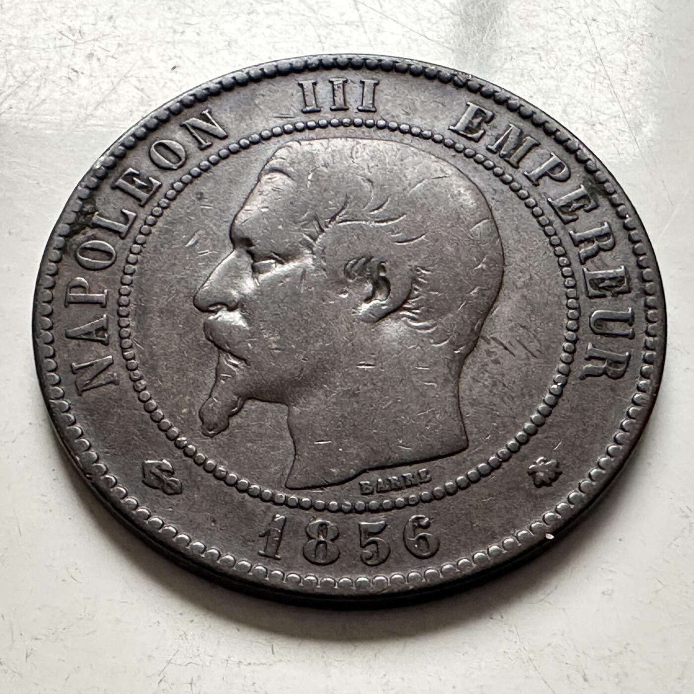 🌹外币初藏🌹🐯2025年第144场  每周二四六晚8️⃣点 接代拍 法国1856年十分