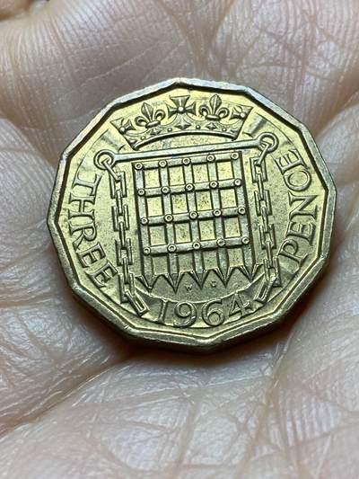 2025年第一百四十五场(总第一百七十一场）高品质英国一线回流散币年末特拍场第二场(免佣金) - 英国🇬🇧1964年3便士(伊丽莎白二世青年桂冠第二版)