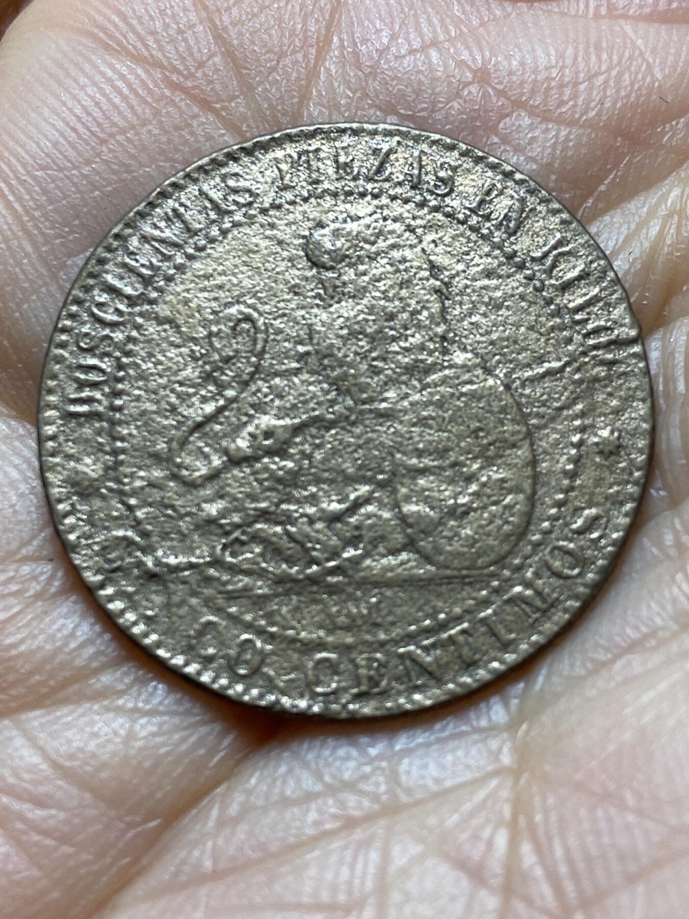 2025年第一百四十五场(总第一百七十一场）高品质英国一线回流散币年末特拍场第二场(免佣金) 西班牙1870年5分(临时政府时期)