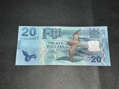 《外钞收藏家》第五百九十六期（精品大拍场）（本平台长期征集拍品、欢迎藏友们联系合作） -  2013年版 斐济20元纸币 ffz补号 全新UNC 
