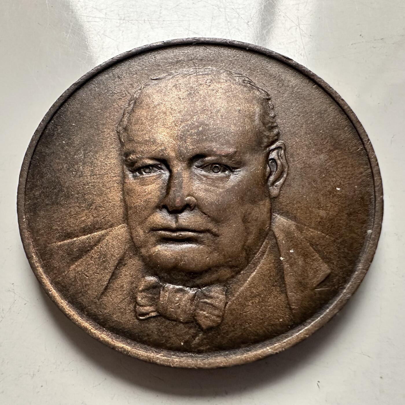 🌹外币初藏🌹🐯2025年第144场  每周二四六晚8️⃣点 接代拍 英国1954年丘吉尔80岁纪念章 37毫米23克