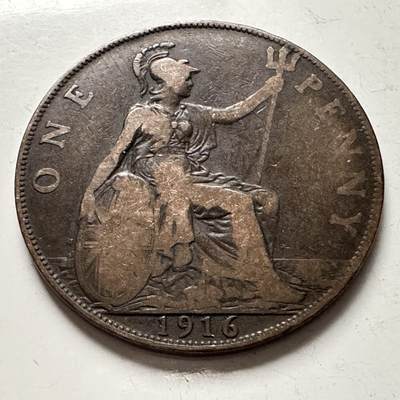 🌹外币初藏🌹🐯2025年第144场  每周二四六晚8️⃣点 接代拍 - 英国1916年一便士