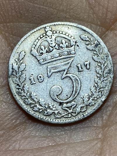 2025年第一百四十五场(总第一百七十一场）高品质英国一线回流散币年末特拍场第二场(免佣金) - 英国🇬🇧1917年3便士银币(乔治五世第一版，925高银)