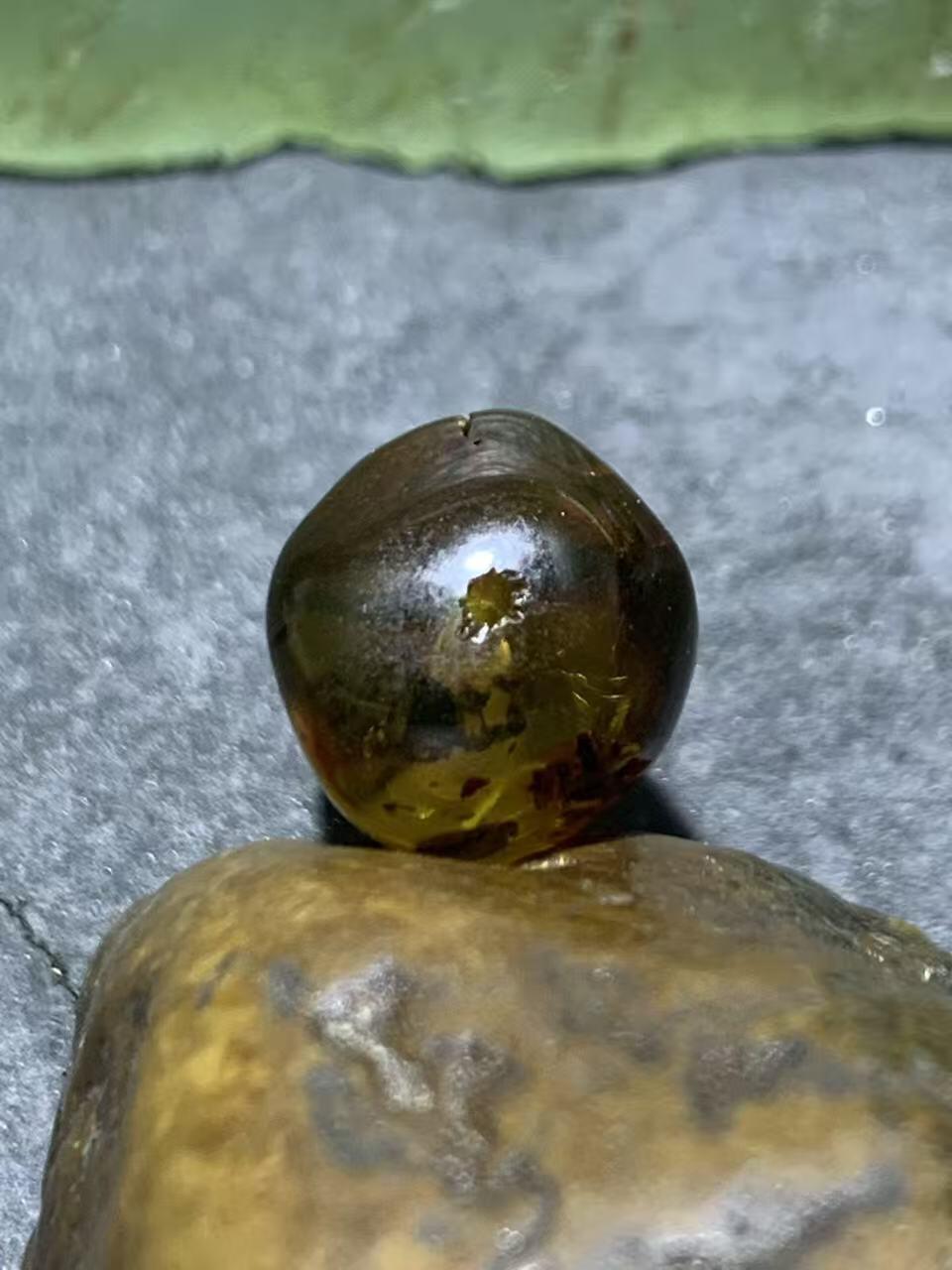 乌克兰花珀通货随形珠一个，