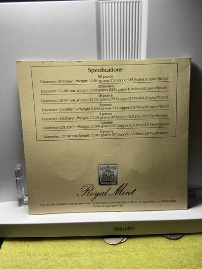 2025年第一百四十二场(总第一百六十八场）高品质英国一线回流散币年末特拍场第二场(免佣金) 英国🇬🇧1982年套币7枚(伊丽莎白二世中年花冠，十进制第二版，首发年仅发行3年)