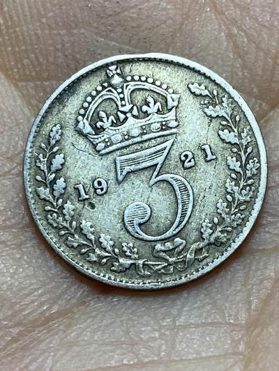 2025年第一百四十五场(总第一百七十一场）高品质英国一线回流散币年末特拍场第二场(免佣金) - 英国🇬🇧1921年3便士银币(乔治五世第二版，500银)