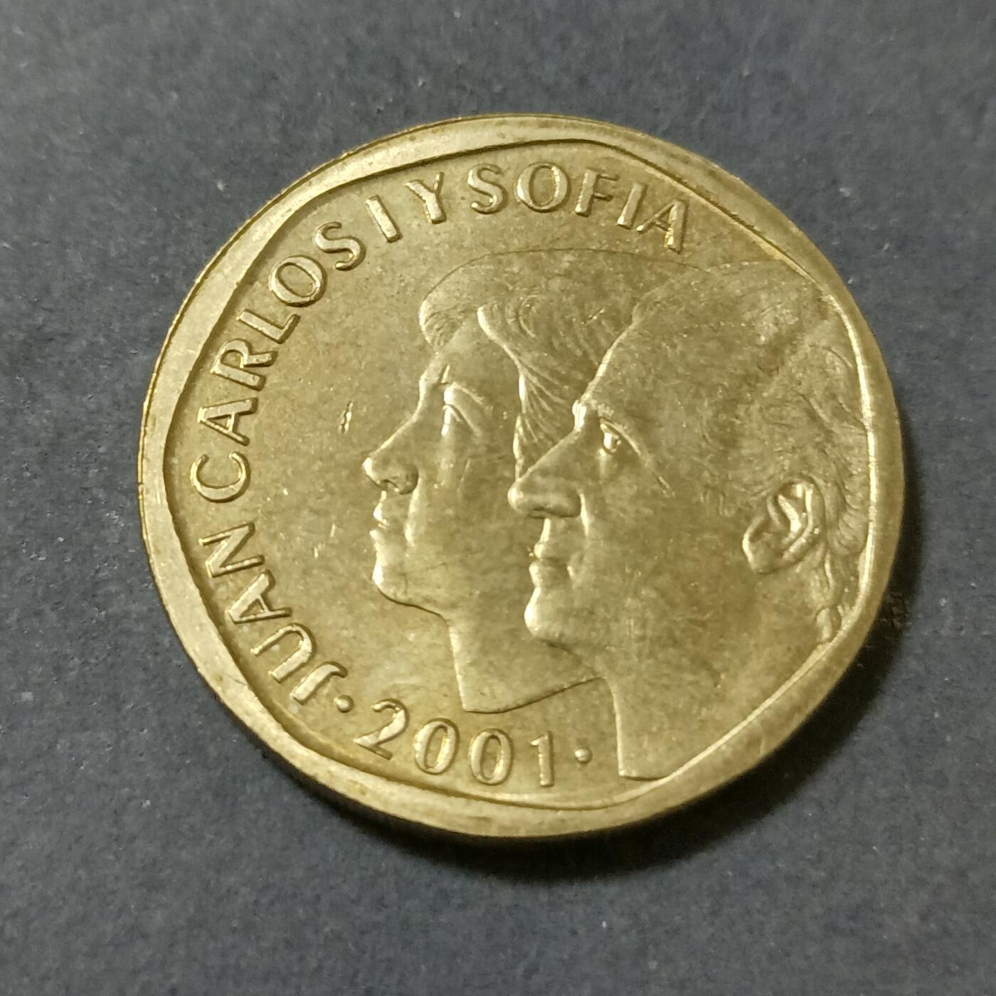 【游宝包邮场】蛇年第101期 世界各国纪念币 西班牙-500比塞塔 2001年