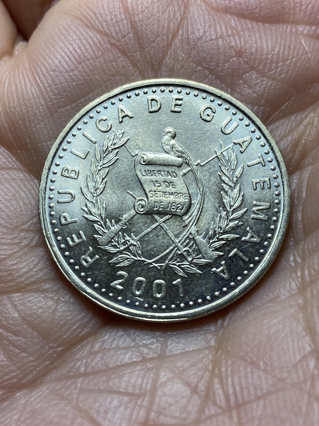 2025年第一百四十五场(总第一百七十一场）高品质英国一线回流散币年末特拍场第二场(免佣金) 危地马拉🇬🇹2001年50分