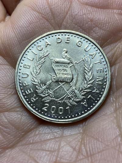 2025年第一百四十二场(总第一百六十八场）高品质英国一线回流散币年末特拍场第二场(免佣金) 危地马拉🇬🇹2001年50分