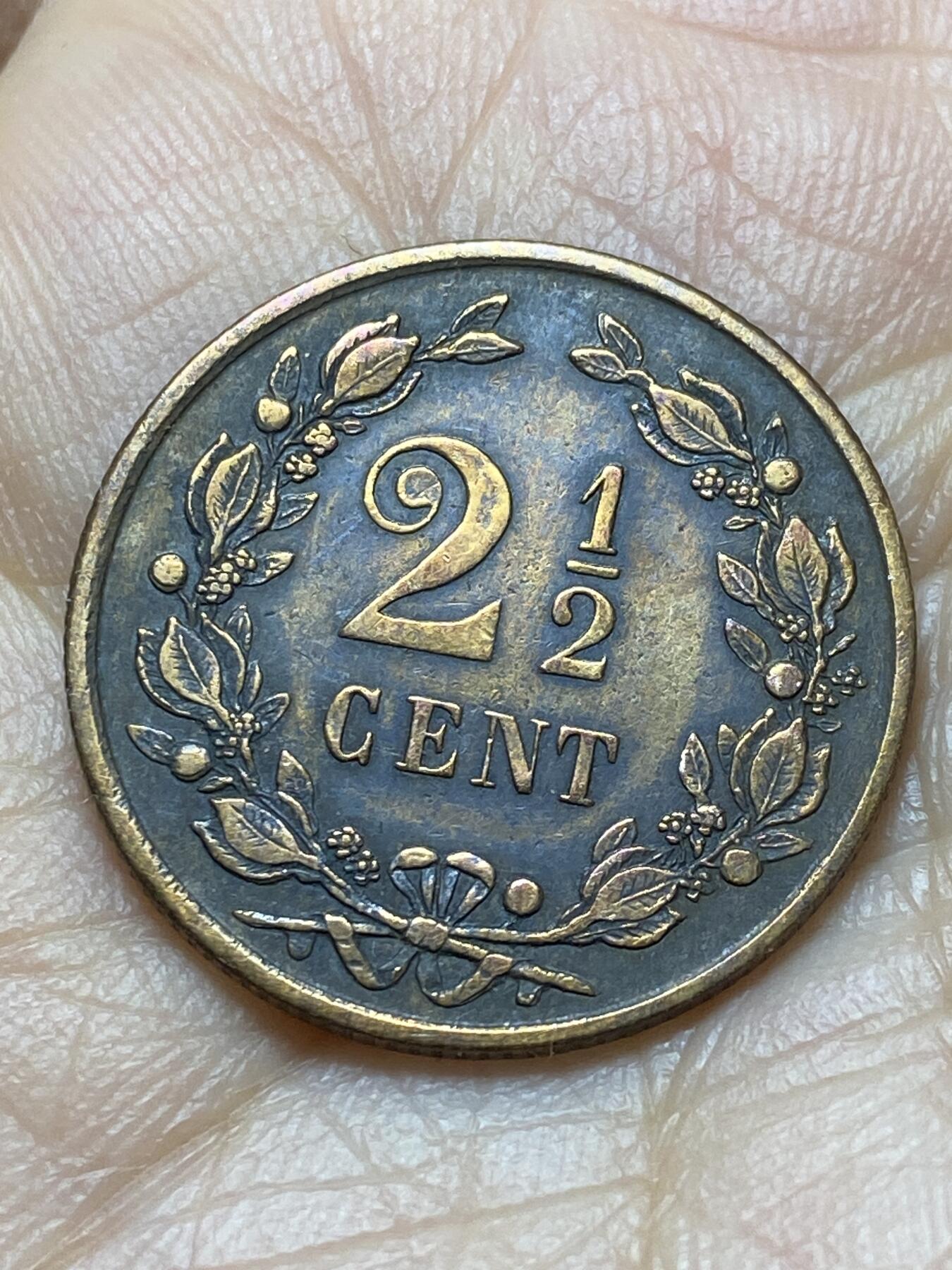 2025年第一百四十五场(总第一百七十一场）高品质英国一线回流散币年末特拍场第二场(免佣金) 少见好品–荷兰🇳🇱1877年2.5分(威廉三世时期，首发年，Broadaxe–宽刃斧标)