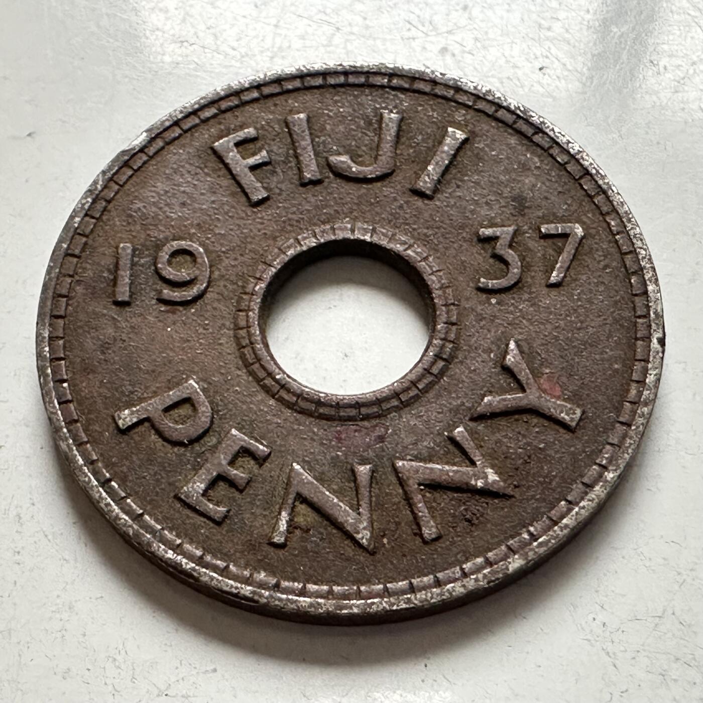 🌹外币初藏🌹🐯2025年第144场  每周二四六晚8️⃣点 接代拍 斐济1937年一便士