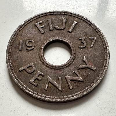 🌹外币初藏🌹🐯2025年第144场  每周二四六晚8️⃣点 接代拍 - 斐济1937年一便士