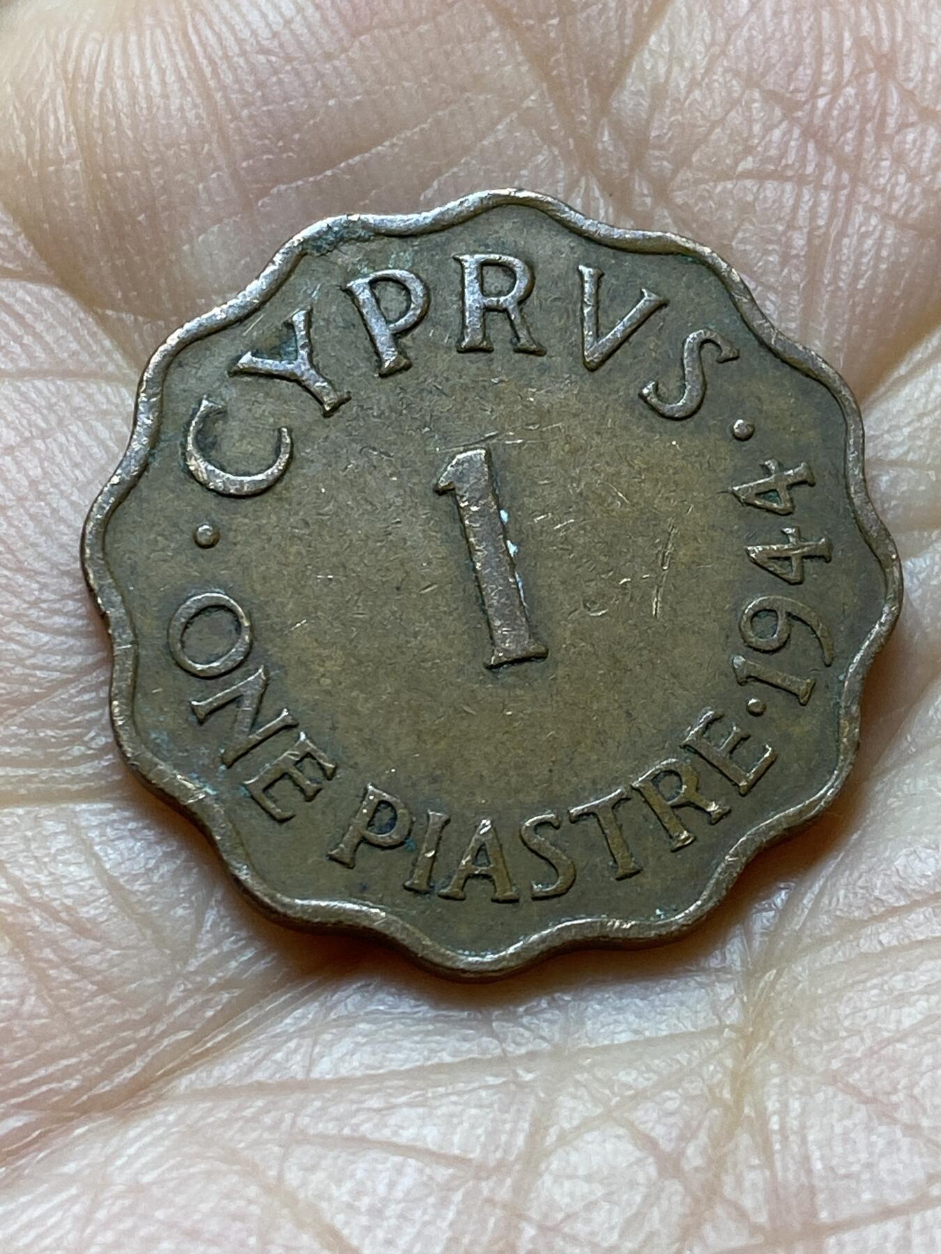 2025年第一百四十五场(总第一百七十一场）高品质英国一线回流散币年末特拍场第二场(免佣金) 英属塞浦路斯1944年1皮阿斯特(乔治六世第二版)