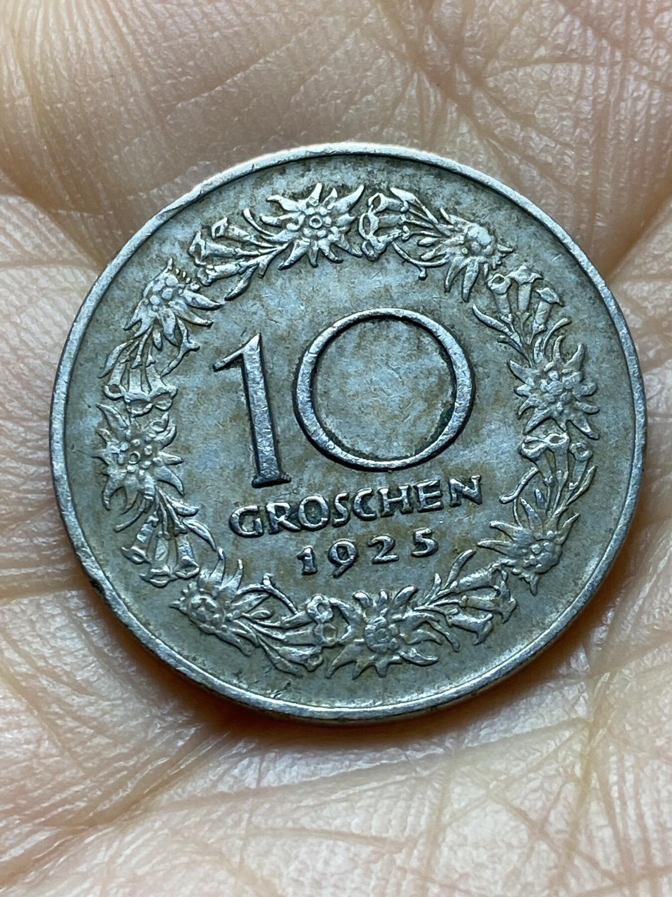 2025年第一百四十五场(总第一百七十一场）高品质英国一线回流散币年末特拍场第二场(免佣金) 奥地利🇦🇹1925年10格罗申(二战前共和国时期第二套)