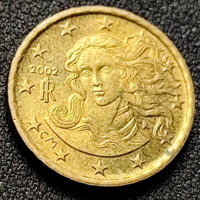 泉币菌-第152场-精品福利场 - 欧元 意大利2002年10欧分铜币 女神维纳斯 19.75MM