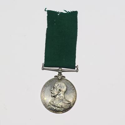 勋章奖章交易所2025年12月28拍卖 - 英国皇家海军预备役长期服役奖章，银质，授予LEAVEY