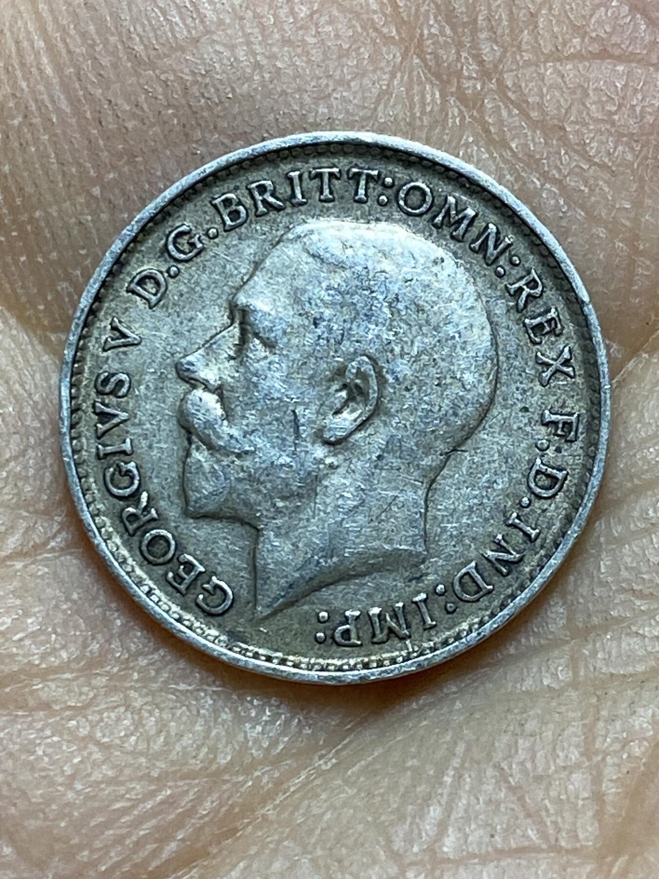 2025年第一百四十五场(总第一百七十一场）高品质英国一线回流散币年末特拍场第二场(免佣金) 英国🇬🇧1913年3便士银币(乔治五世第一版，925高银)