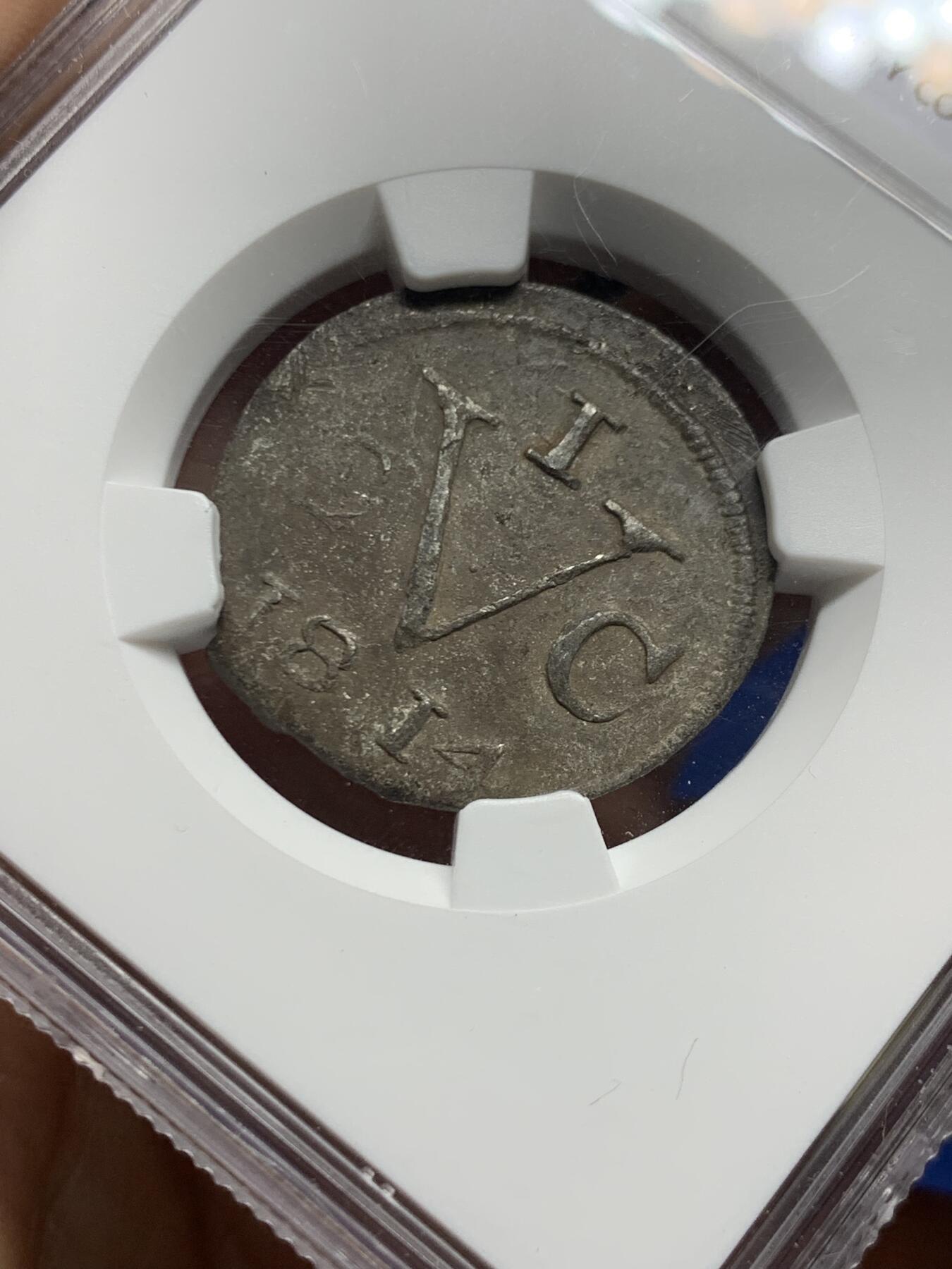 《竞宝斋》第450场 周日，周一，周二  3场连拍 （全场包邮，欢迎送拍） NGC MS61 JAVA（印度尼西亚国家）1814年1DUIT