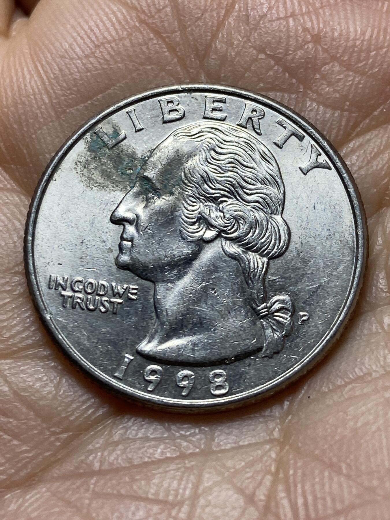 2025年第一百四十五场(总第一百七十一场）高品质英国一线回流散币年末特拍场第二场(免佣金) 美国🇺🇸1998年1/4元(华盛顿1/4元第三版，P标费城造)