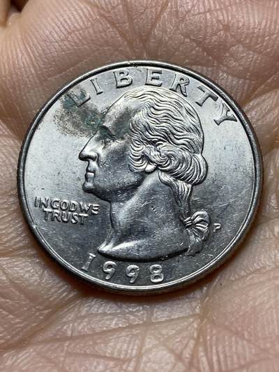 2025年第一百四十二场(总第一百六十八场）高品质英国一线回流散币年末特拍场第二场(免佣金) 美国🇺🇸1998年1/4元(华盛顿1/4元第三版，P标费城造)