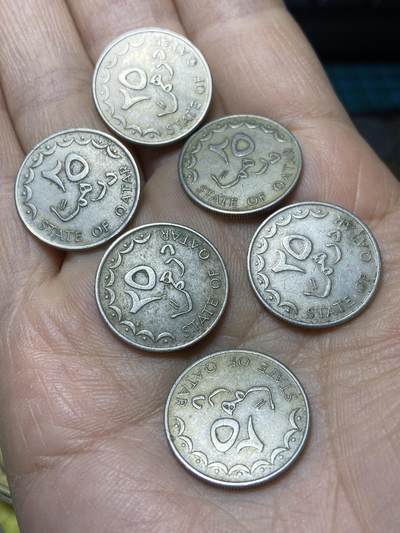 2025年第一百四十二场(总第一百六十八场）高品质英国一线回流散币年末特拍场第二场(免佣金) 卡塔尔🇶🇦1973年25迪拉姆6枚