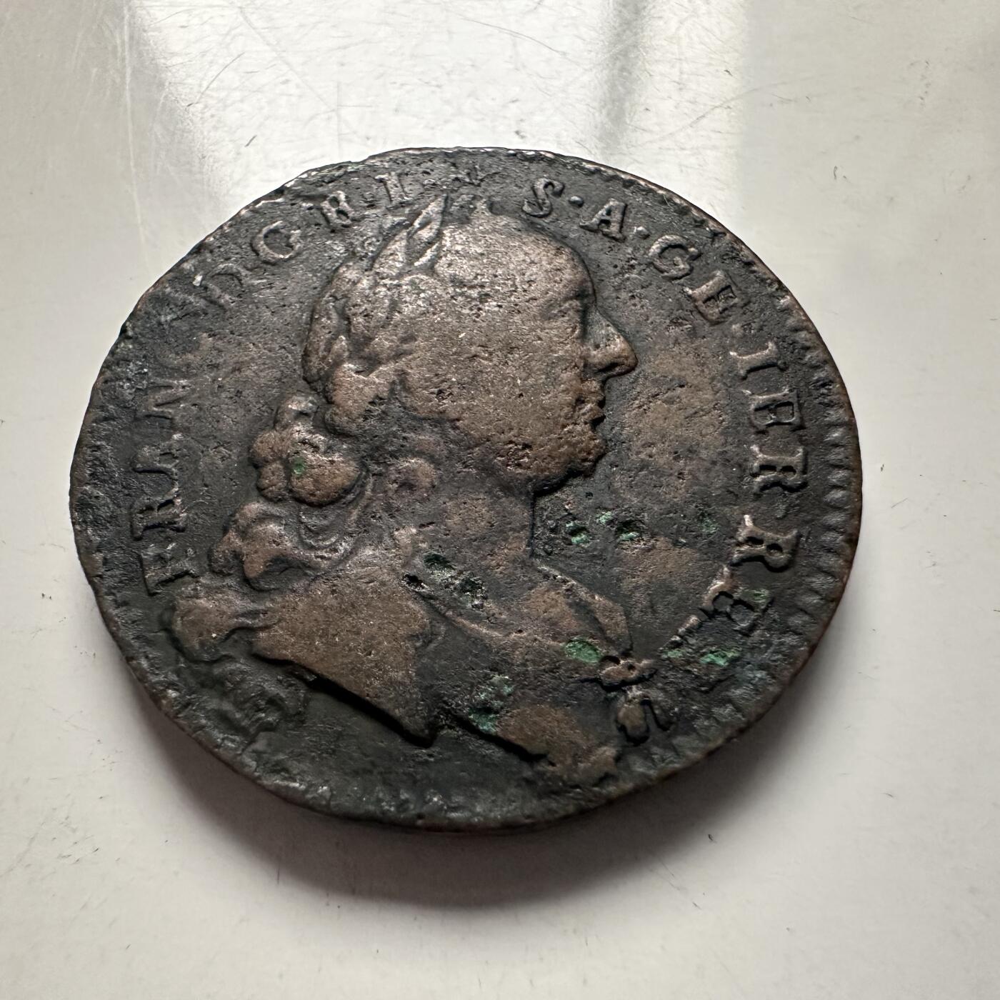 🌹外币初藏🌹🐯2025年第144场  每周二四六晚8️⃣点 接代拍 萨克森1762年1克洛泽铜币 奥古斯特三世 萨克森和波兰共主 维也纳铸币厂W标